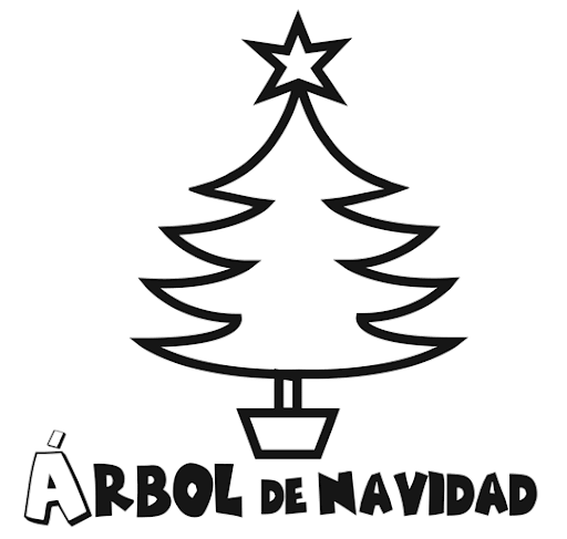 Arbol de Navidad para colorear | Manualidades Infantiles