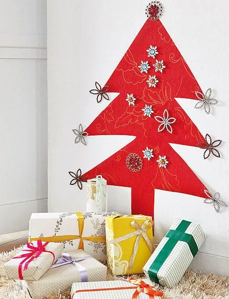 Cómo hacer un árbol de pared… muy navideño - Navidad