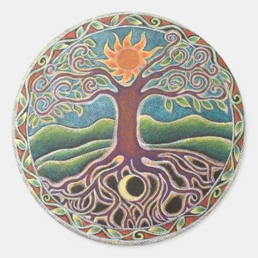 Árbol del pegatina de la mandala de la vida | Zazzle