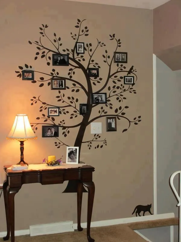 arbol-pintado-en-la-pared-con-fotos | Trukos