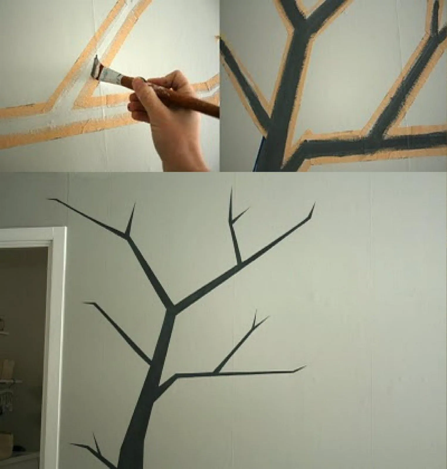 Arbol pintado en una pared - Imagui