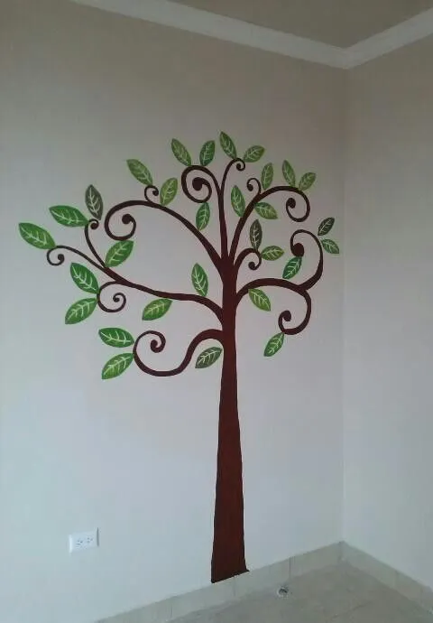 Árbol pintado en pared on Pinterest