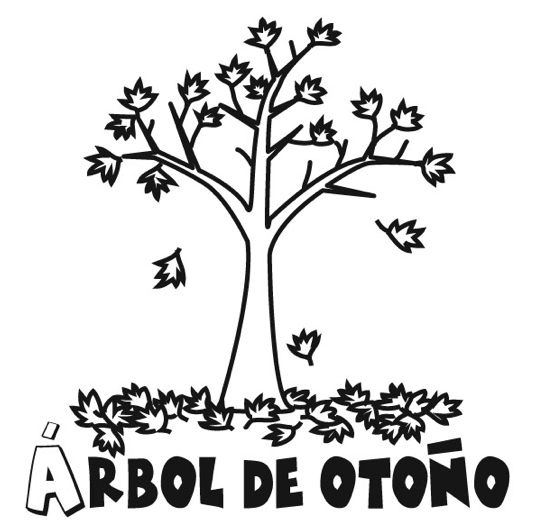 Arbol con ramas para colorear - Imagui