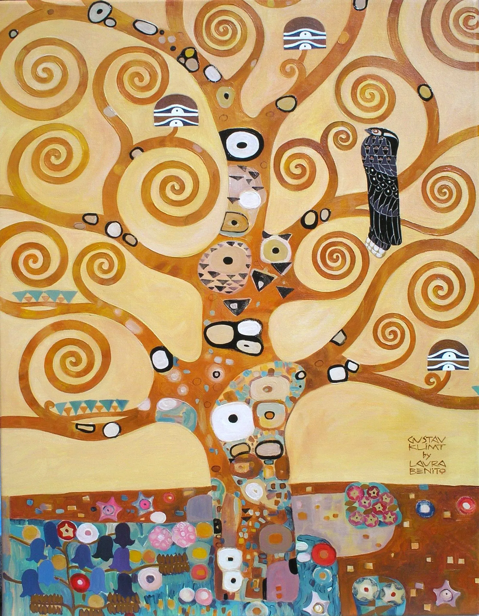 Reproduccion terminada de El árbol de la vida. de Gustav Klimt ...