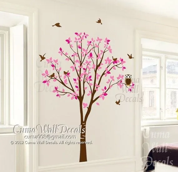 árbol wall decal bebé niña naturaleza árbol pared mural por cuma