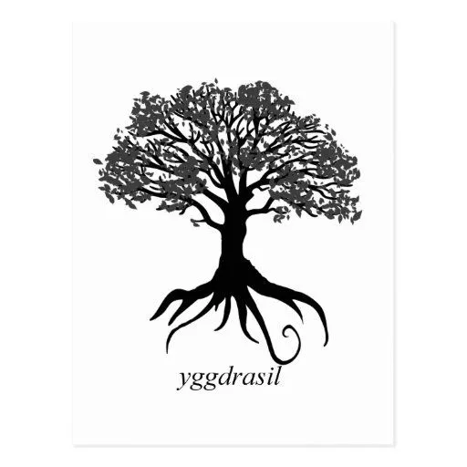 Árbol de Yggdrasil de la vida Postal | Zazzle