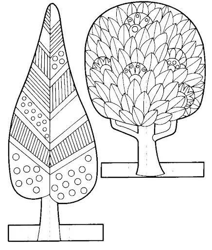 ARBOLES PARA COLOREAR