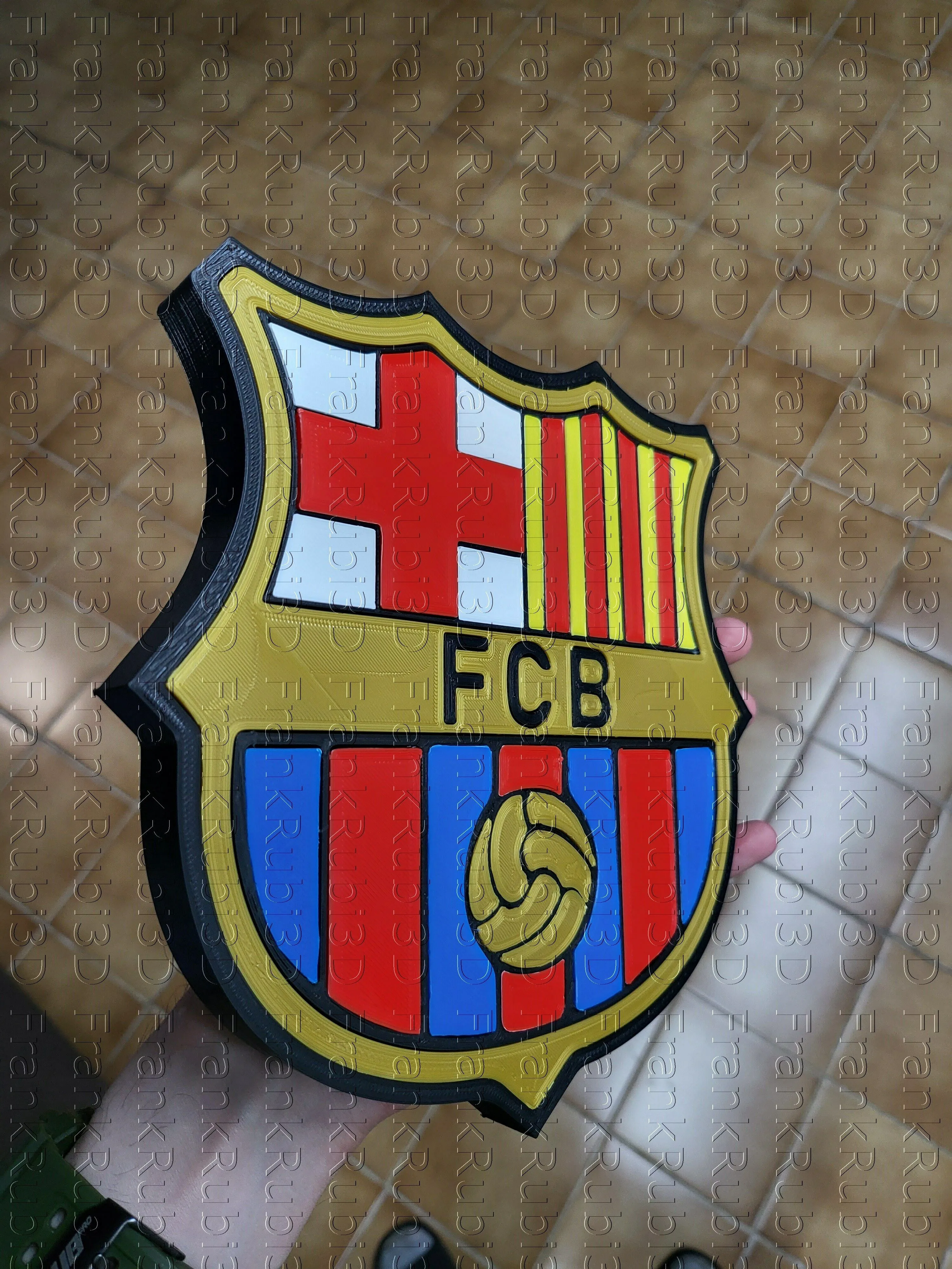 Archivo 3D ESCUDO 3D FC BARCELONA・Objeto imprimible en 3D para  descargar・Cults