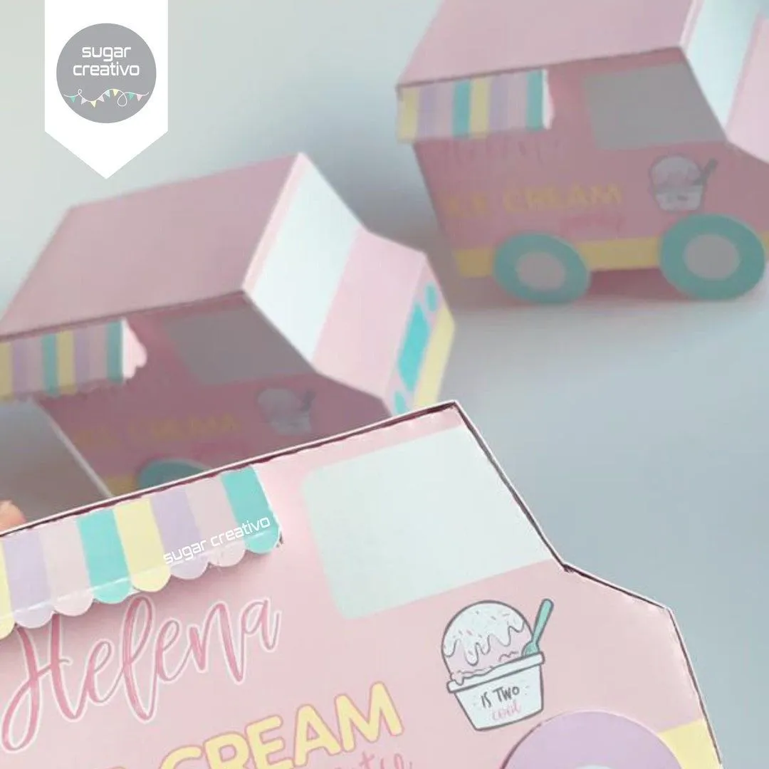 Archivo de Corte Template Caja Camion de Helados Favor Box - Etsy México