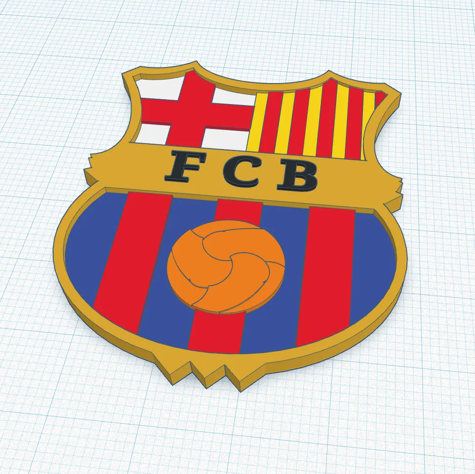 Archivo STL Escudo F.C. Barcelona・Modelo para descargar y imprimir en  3D・Cults