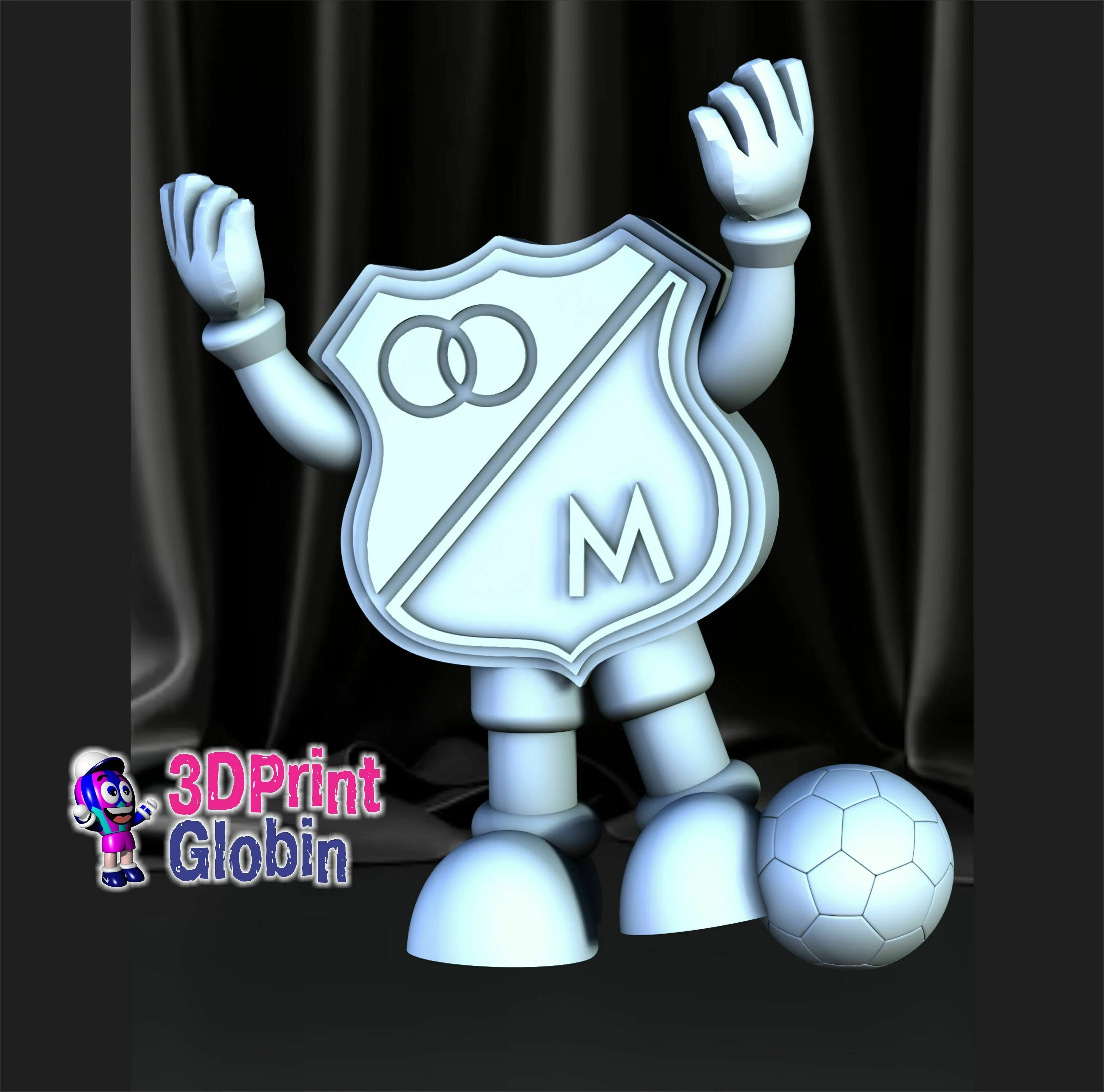 Archivo STL ESCUDO MASCOTA MILLONARIOS・Diseño de impresora 3D para descargar・Cults
