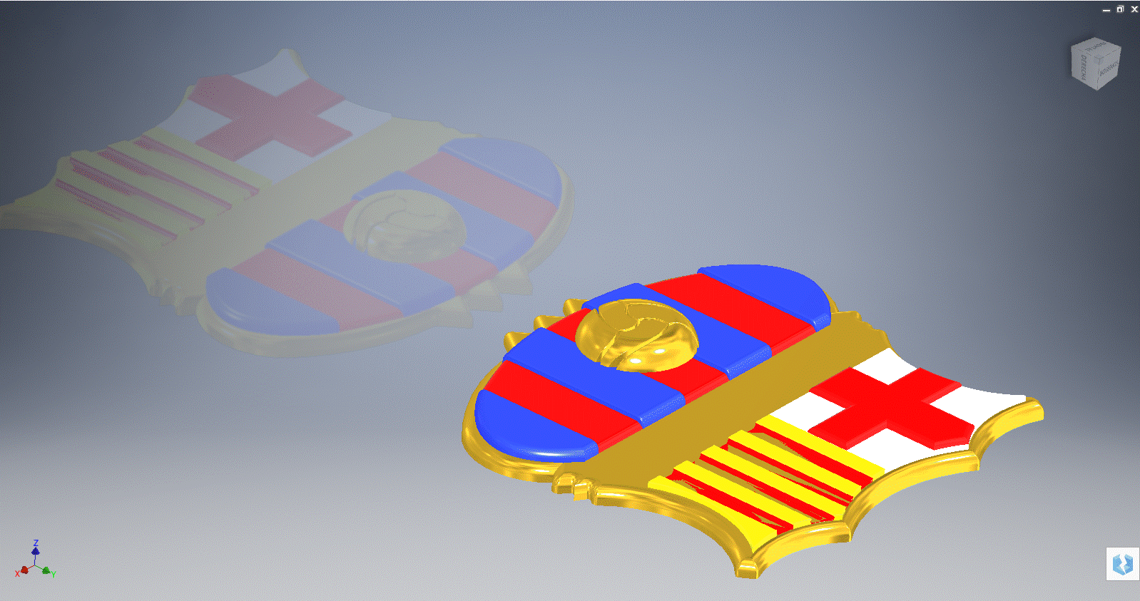 Archivo STL gratis escudo FC Barcelona・Modelo para descargar y imprimir en  3D・Cults