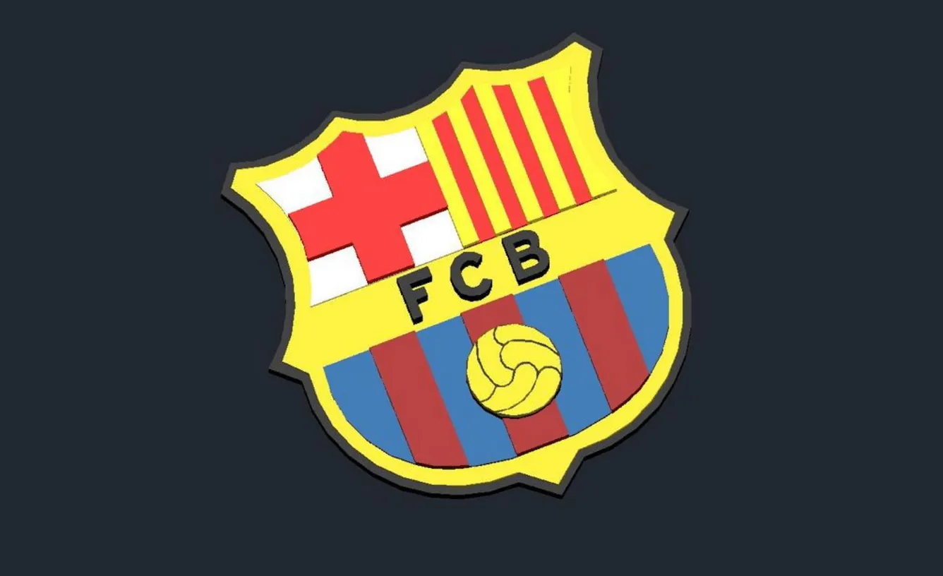 Archivo STL gratis FC Barcelona - Logotipo・Objeto imprimible en 3D para  descargar・Cults