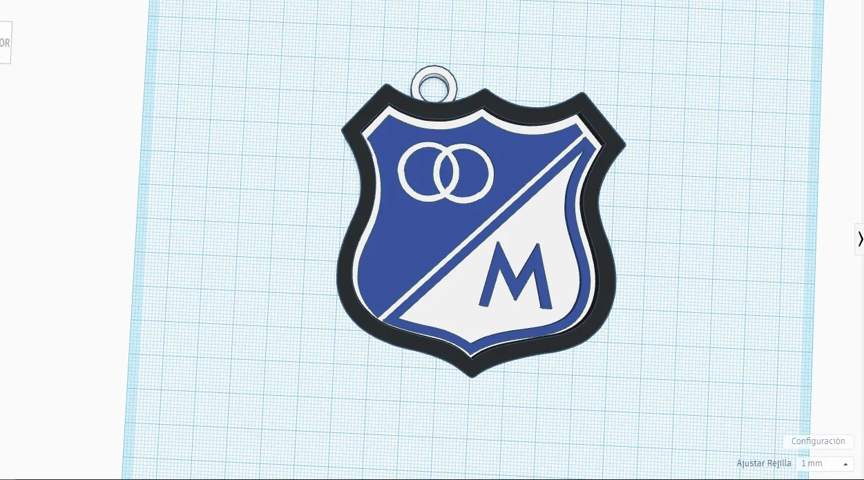 Archivo STL Llavero Millonarios FC・Modelo para descargar y imprimir en 3D ・Cults