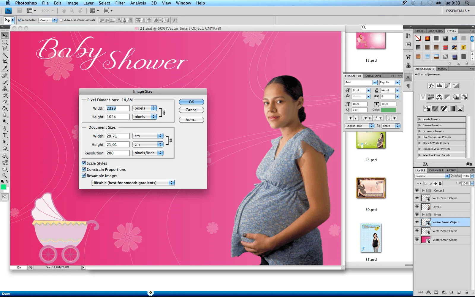 Archivos psd para baby shower - Imagui