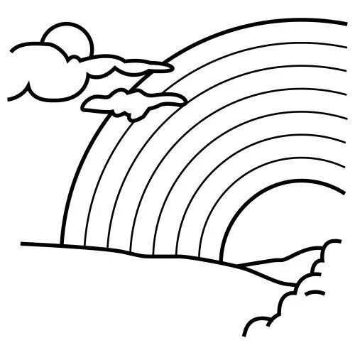 ARCO IRIS PARA colorear Colouring Pages