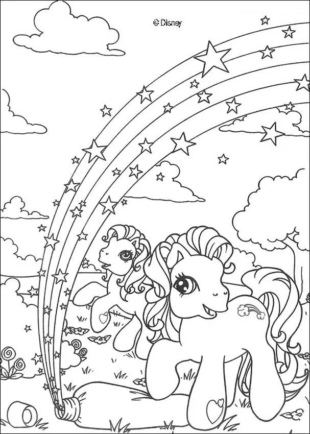 Arcoiris - Mi pequeño Pony para colorear