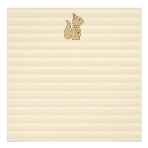 Ardilla linda, fondo beige de la raya comunicado de Zazzle.