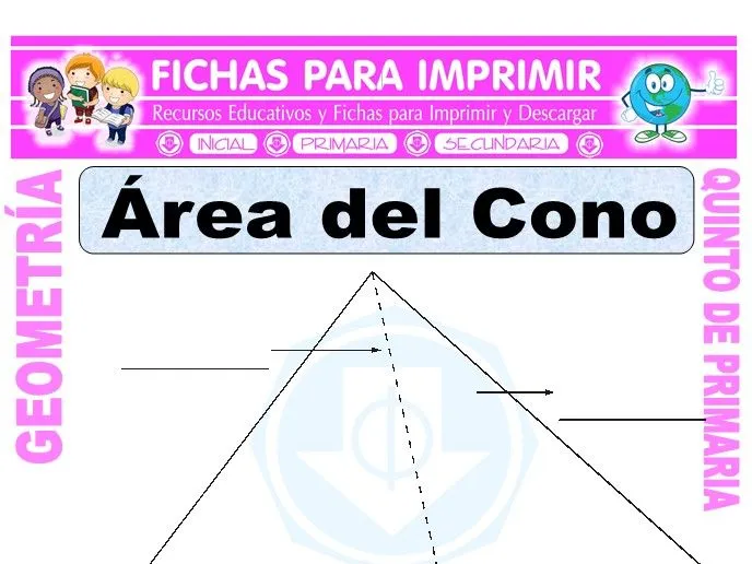 Área del Cono para Quinto de Primaria - Fichas para Imprimir