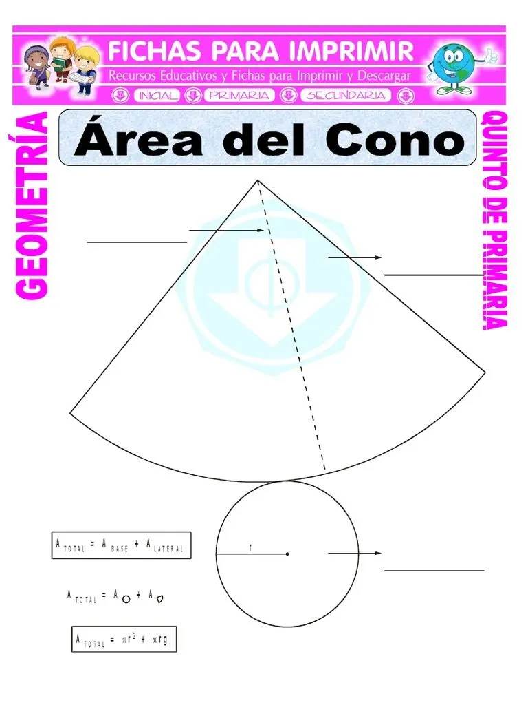 Área Del Cono para Quinto de Primaria | PDF