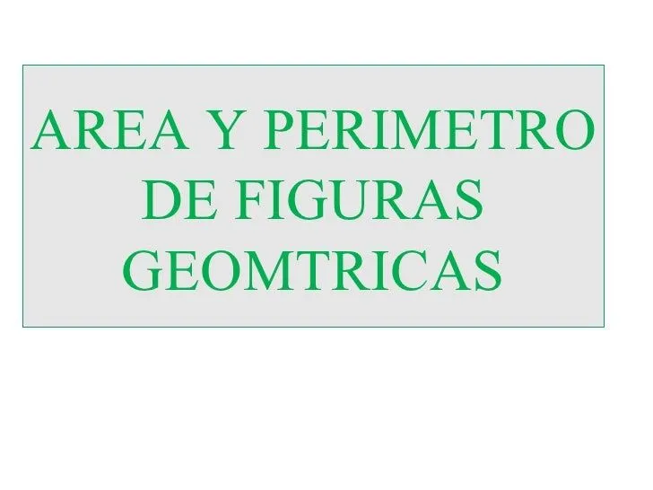 Area y perimetro