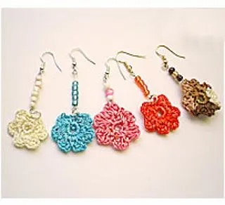 Aretes a crochet