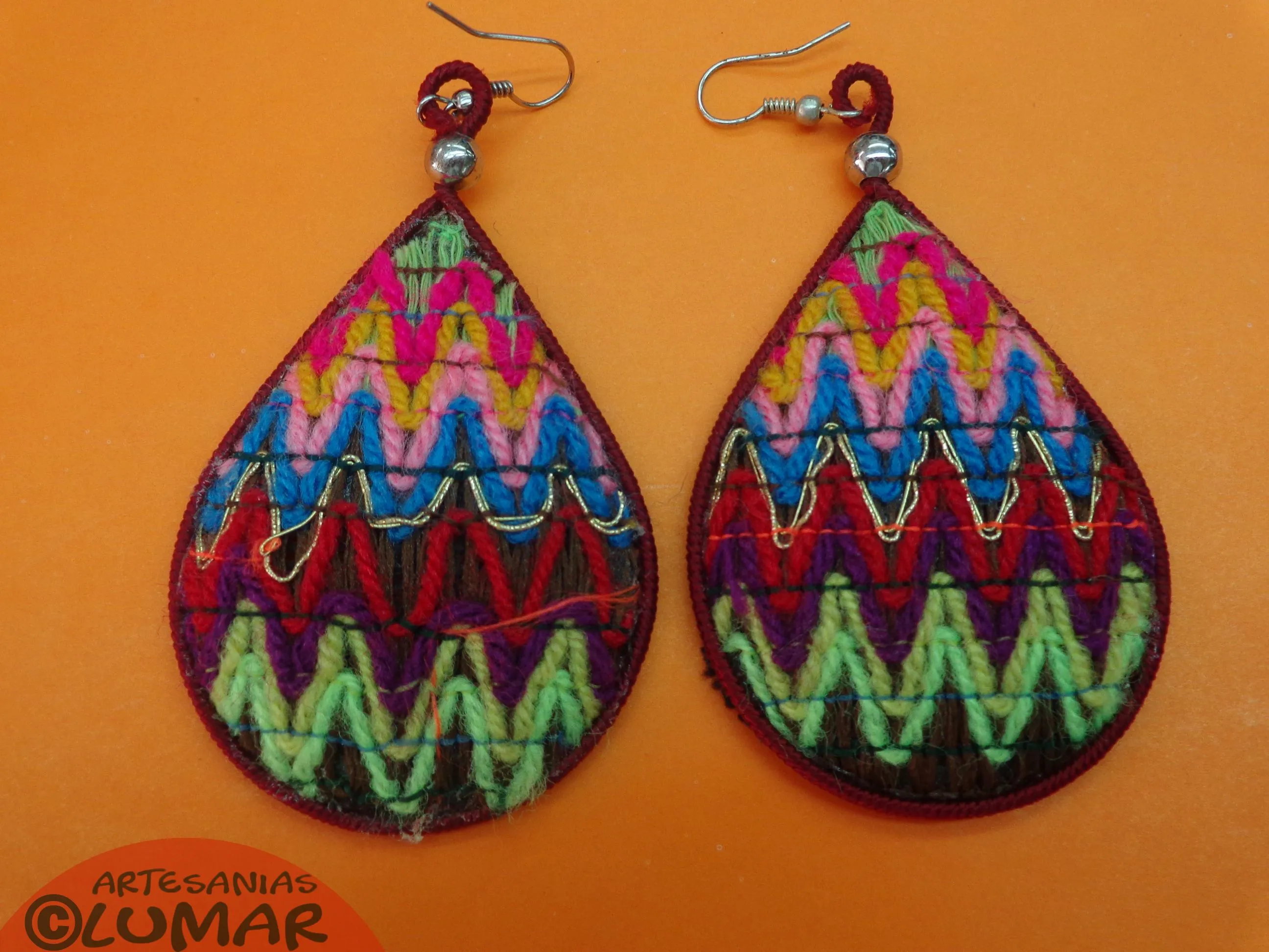 ARETES TEJIDOS $ 4000 | Artesanías Lumar