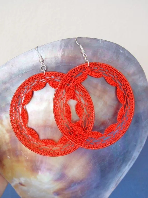 Aretes tejidos a crochet paso a paso - Imagui