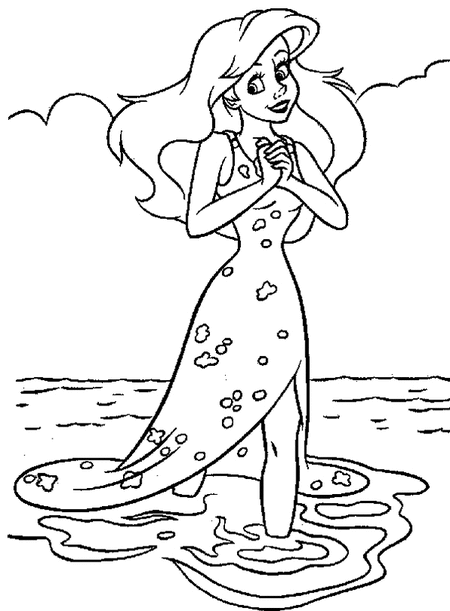 Ariel the Little Mermaid Coloring Pages >> Disney Coloring Pages