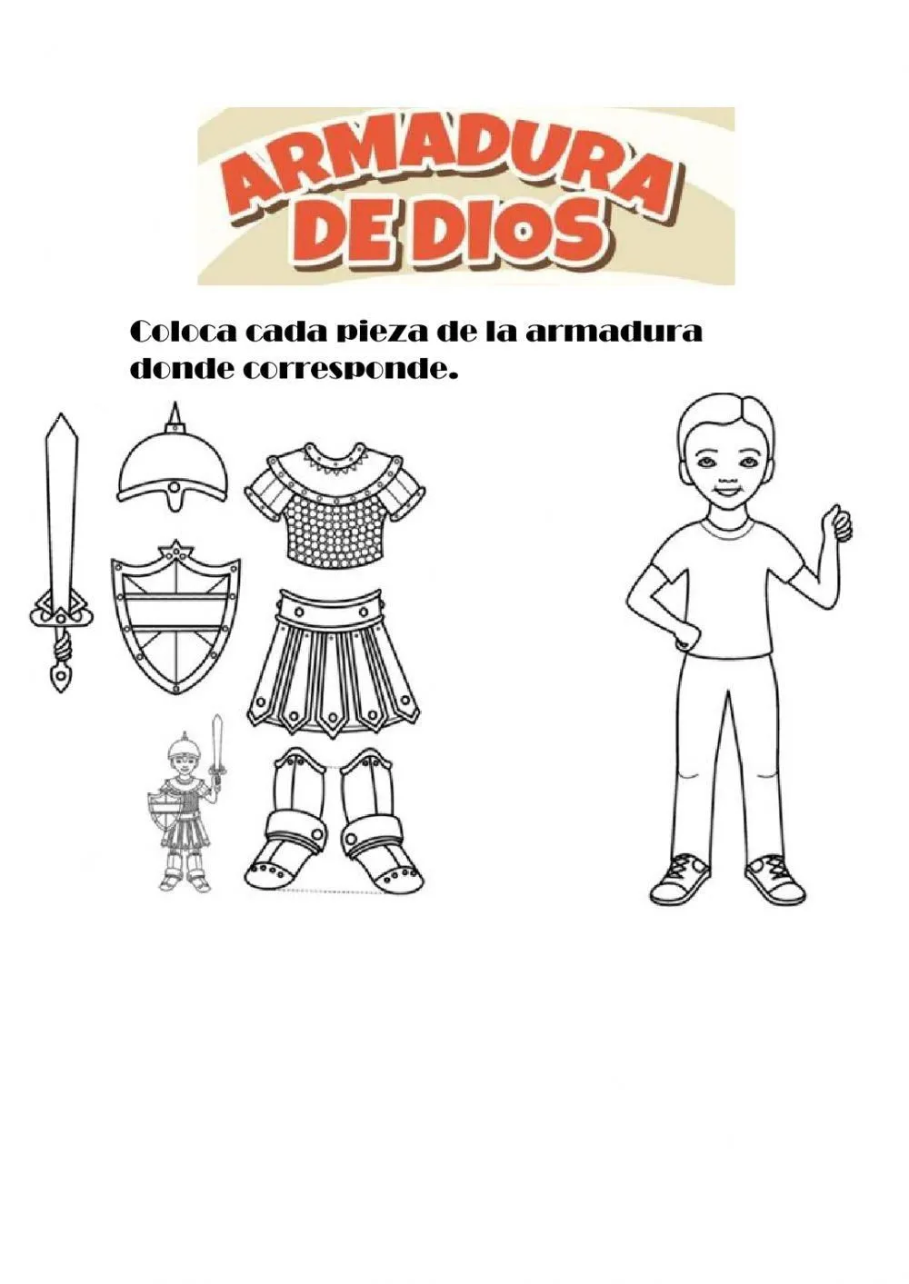 La armadura de Dios interactive worksheet | Live Worksheets