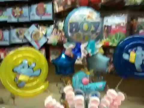 Armemos un arreglo para bebe niño con globos - YouTube