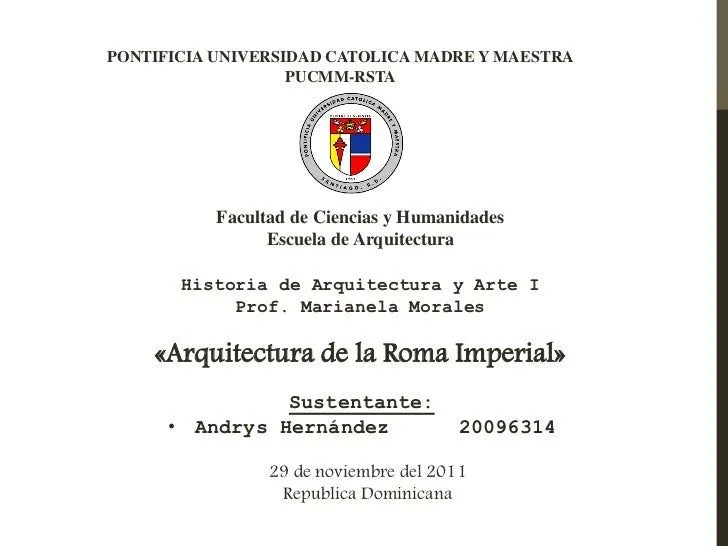 Arquitectura Romana Imperial