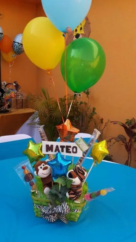 Arreglo de Mesa #BabyShower #Safari | Centros de mesa | Pinterest