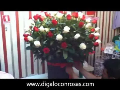 arreglos florales paso a paso 100 rosas - YouTube