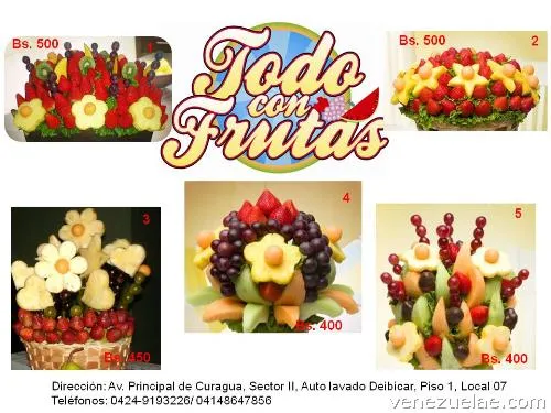 Arreglos frutales, cestas de frutas, decoraciones con frutas en ...