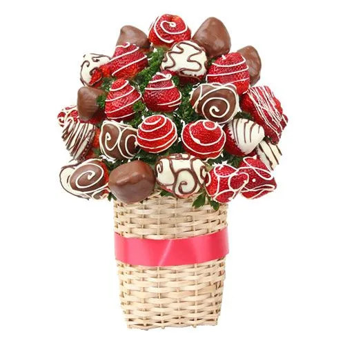 Arreglos De Frutas Fresas Con Chocolate Y Arreglos Florales Puerto ...