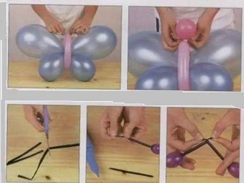 Como hacer una mariposa de globos paso a paso - Imagui