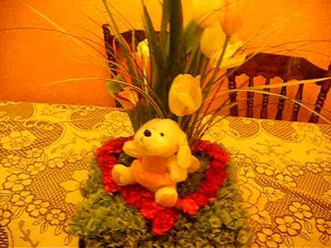 Arrreglo floral Corazon Enamorado - YouTube