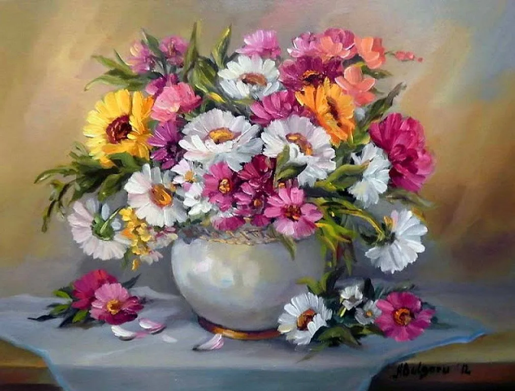 arte cuadros de jarrones con flores pintura al oleo MEMES Pictures