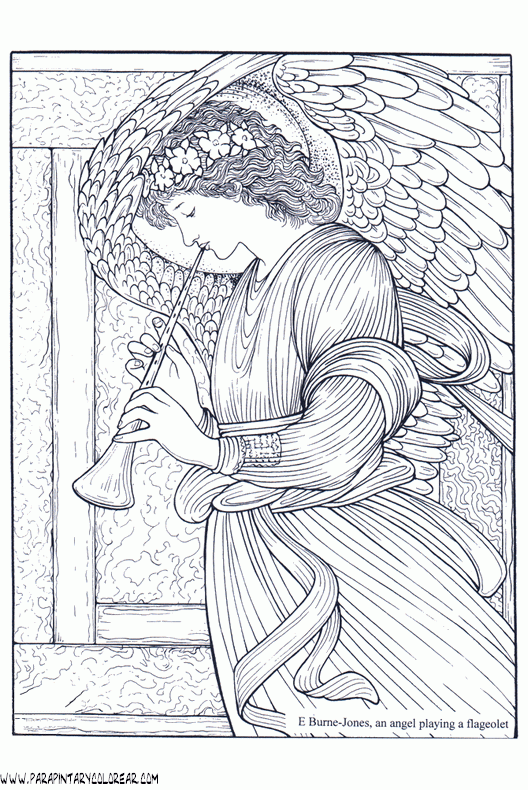 arte-dibujo-para-colorear-burne-jones