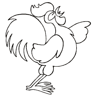 Dibujo de un gallo para colorear - Imagui