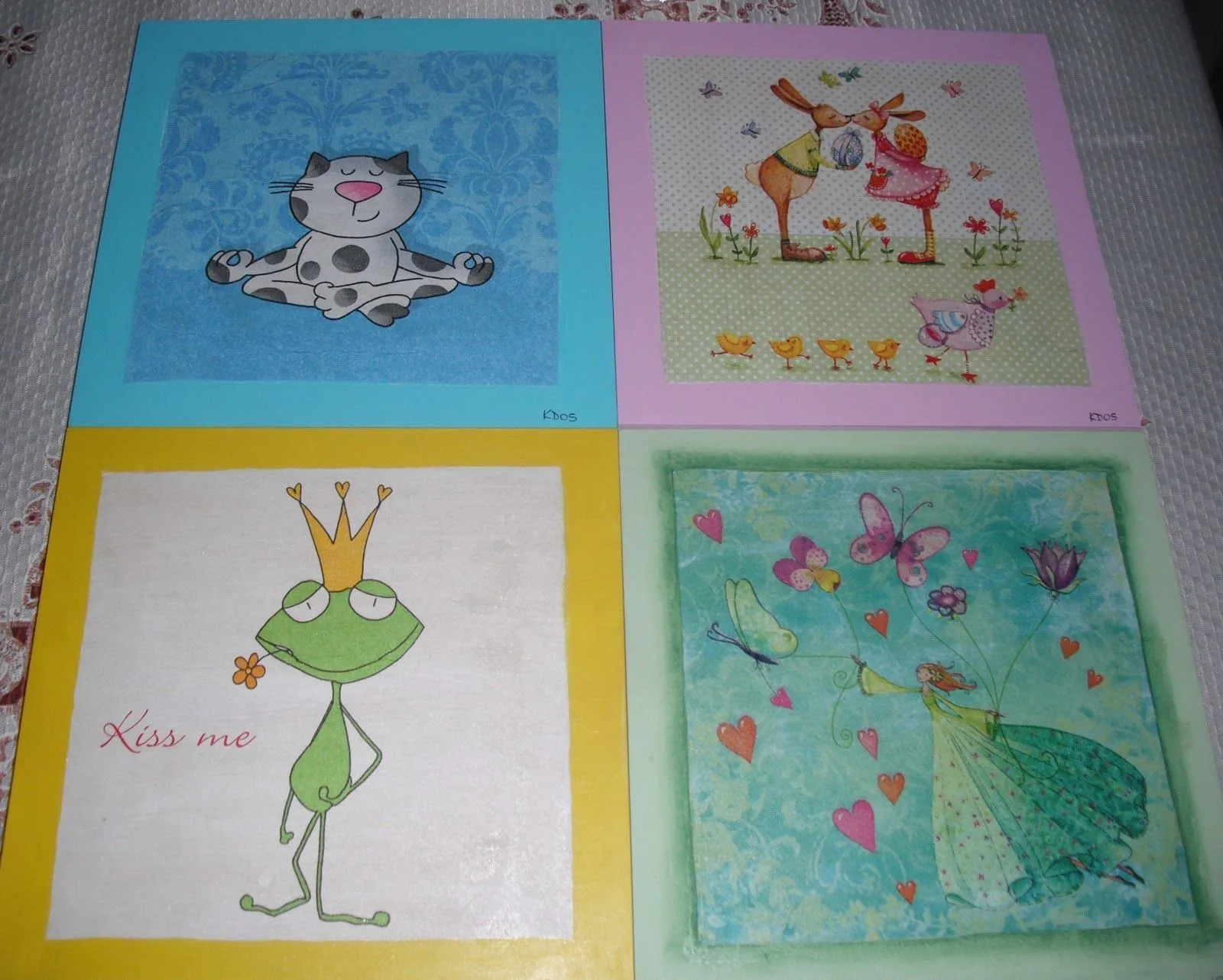 Arte KDOS: Cuadros infantiles con decoupage (Kids pictures)