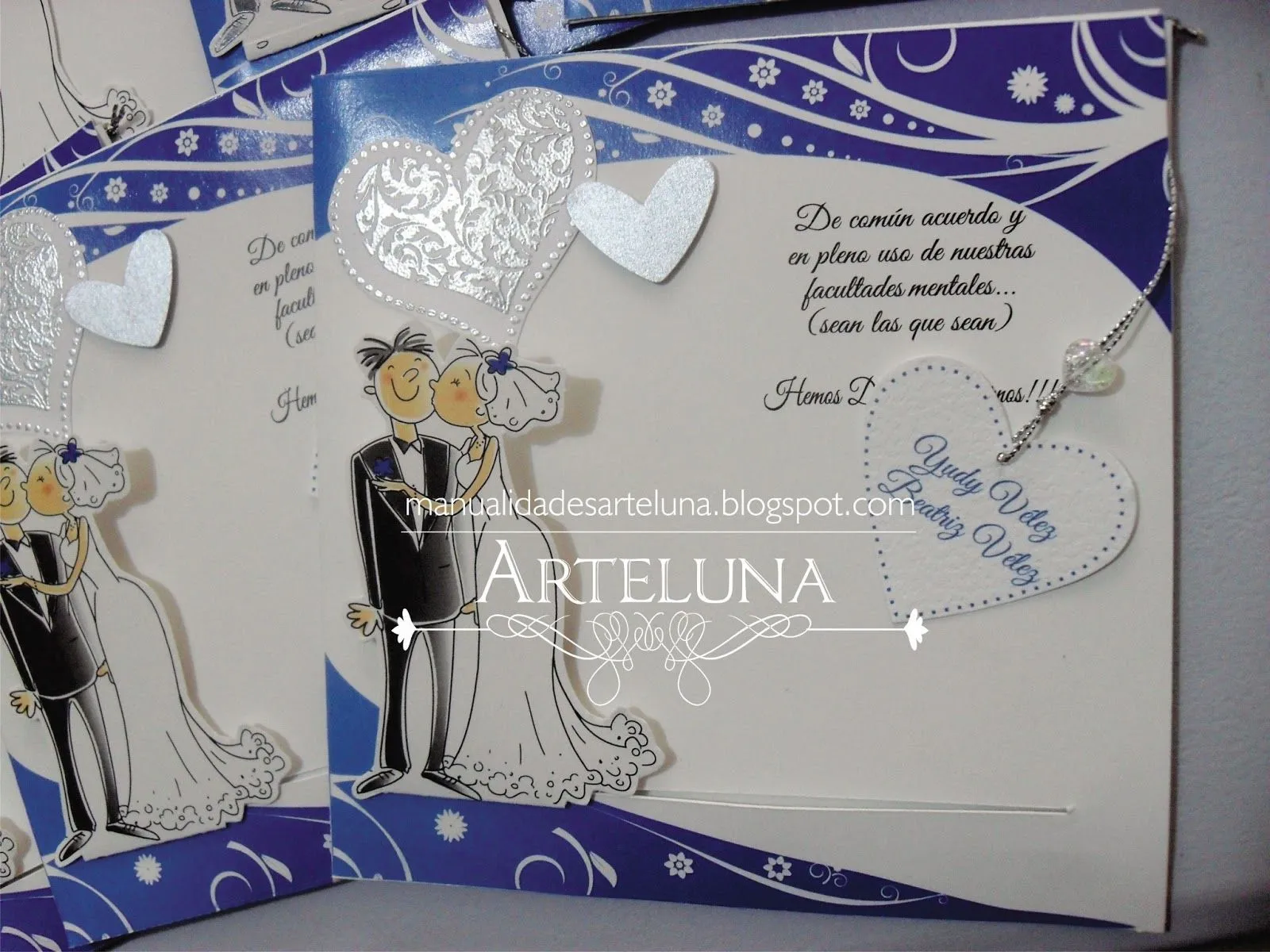 ARTE LUNA: TARJETAS DE MATRIMONIO