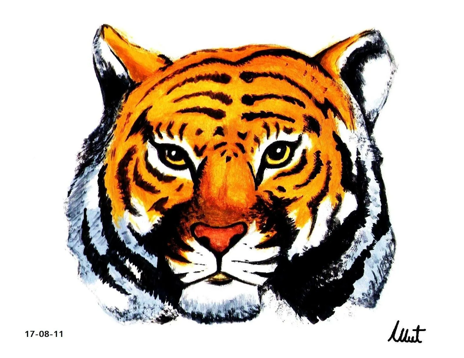 Arte Nadsat: Ejercicio realizado con gouache - Tigre