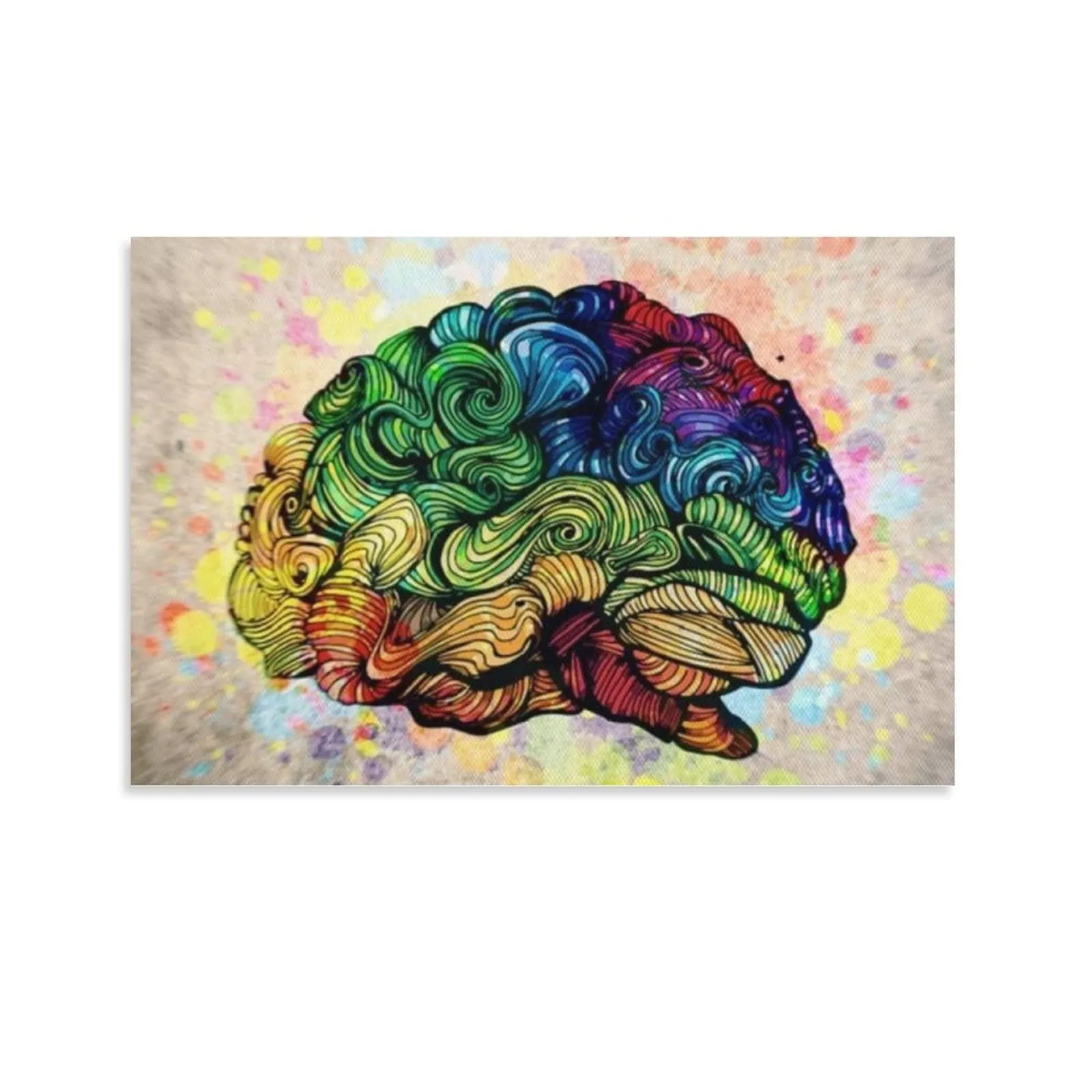 Arte de pared abstracto en lienzo para colorear el cerebro, pintura al  óleo, imágenes para decoración