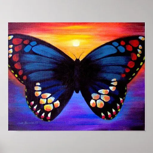 Arte de la pintura de la mariposa - multi posters de Zazzle.