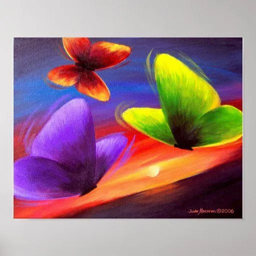 Arte de la pintura de la mariposa - multi posters de Zazzle.