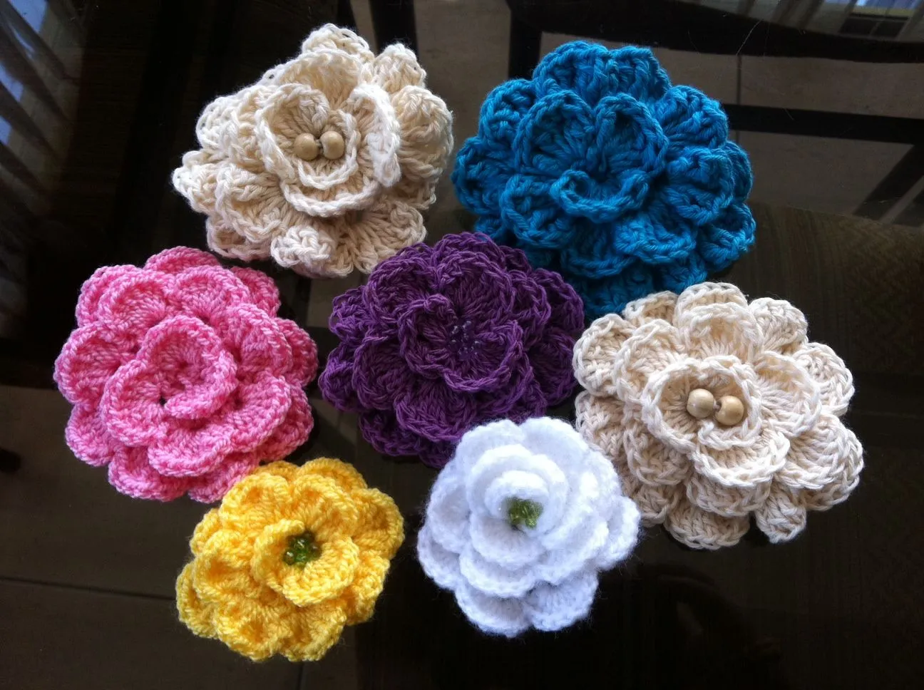 EL ARTE DE TEJER: Flores de Hilo de Algodon tejidas a Crochet ...