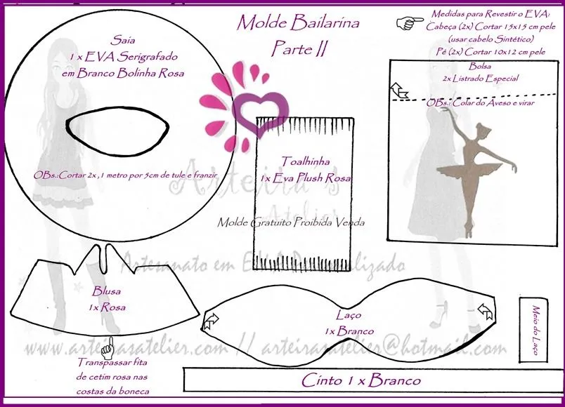 Arteira's Atelier - Artesanato em E.V.A: Molde Disponível