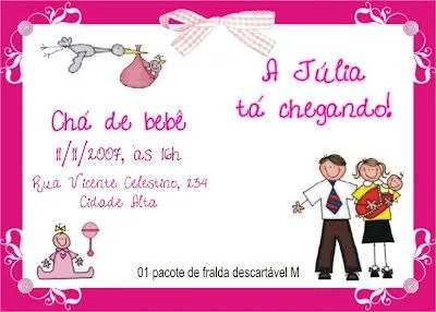 Artes da Pata: Chá de Bebê Júlia.